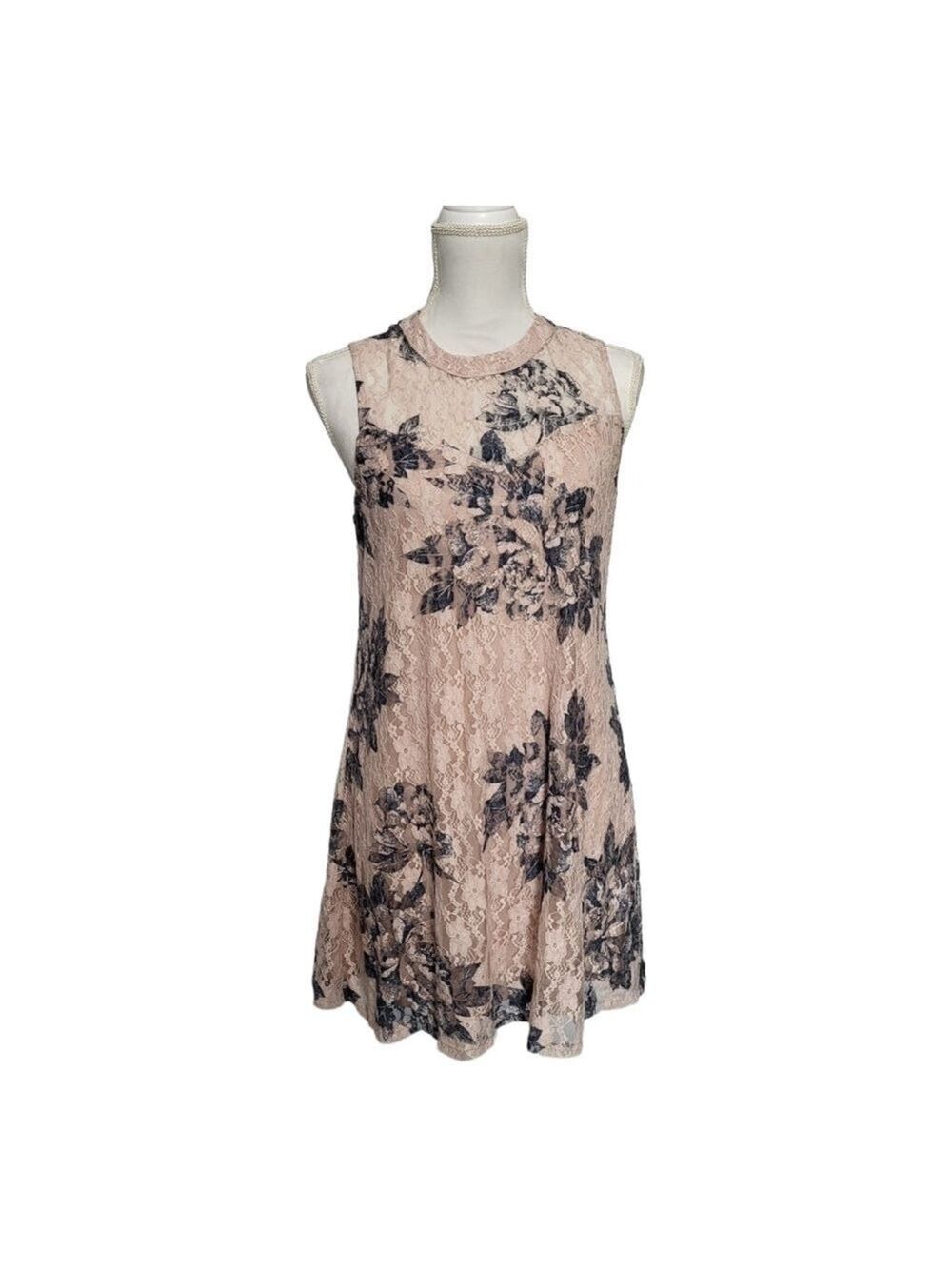 Boho Chic Lace Dress M Multicolor Sleeveless Stretch Lined Girlhood